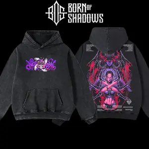 BOS4U Retro Vintage Limited Edition 1 Piece: Nico Robin Seamless Classic Cotton Hoodie & T-Shirt, Men's Oversized Menswear Tops Apparel