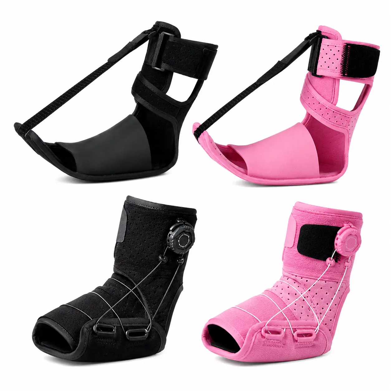 Upgraded Plantar Fasciitis Night Splint, Adjustable Straps Plantar Fasciitis Relief, Supportive Foot Braces with Arch Cushion for Achilles Tendonitis, Foot Drop & Heel Spur Pain Relief Day & Night