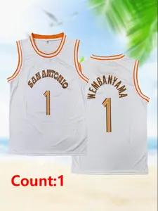 Men's Basketball Jersey, Breathable Sweat Absorption Basketball Vest, Casual Comfy Basketball Shirt for Outdoor Sports, Men's Sportswear for All Seasons