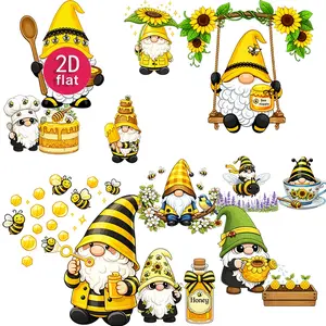 Cute Dwarf Sticker Set 2D Flat Cartoon Decorative Stickers Honey Bee Theme 20pcs Designs 4-7cm Size Journal DIY Creative Stickers