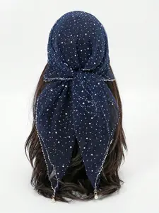 1pc Spring Hot Selling New Full Color 75CM Square Scarf Women's Temperament Wrap Headscarf Versatile Fashion Decorative Silk Scarf Shawl Looks Good