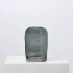 Short Smoked Glass Rupani Vase