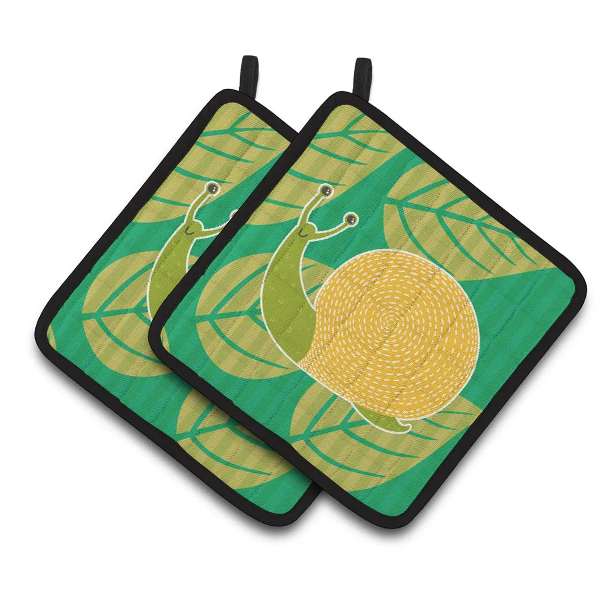 Carolines Treasures BB6783PTHD Thick Insulated Fabric Snail Pot Holders, 2-Piece Set