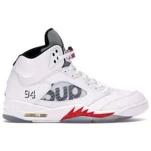 Jordan Men's 5 Retro Supreme White, from StockX