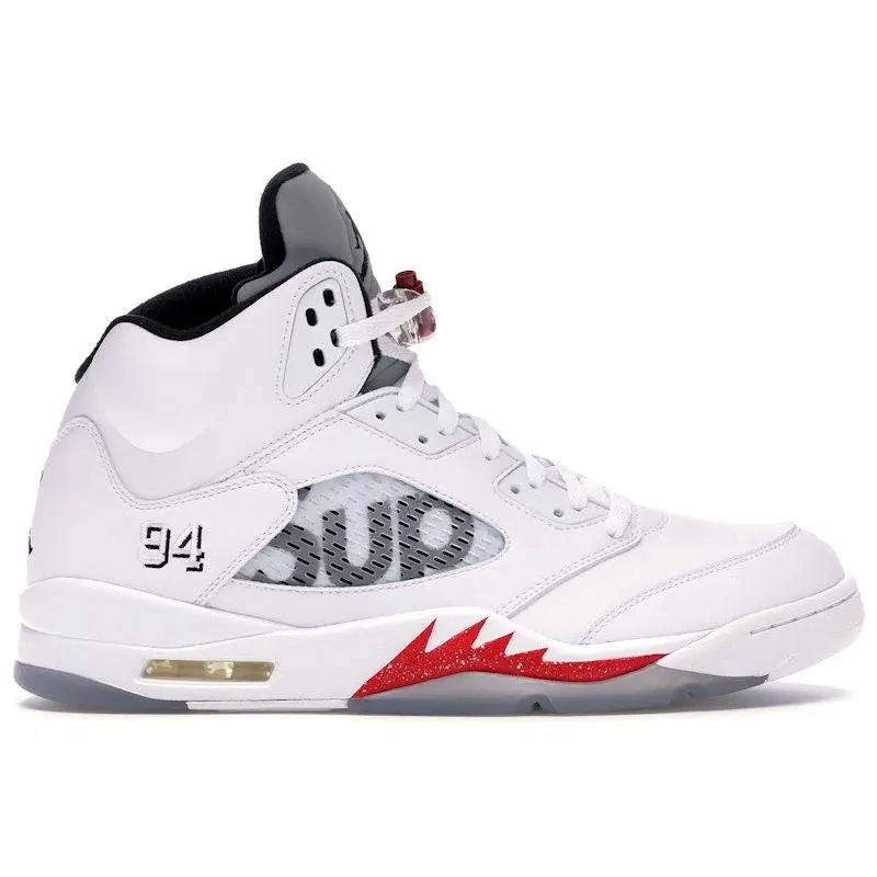 Jordan Men's 5 Retro Supreme White, from StockX