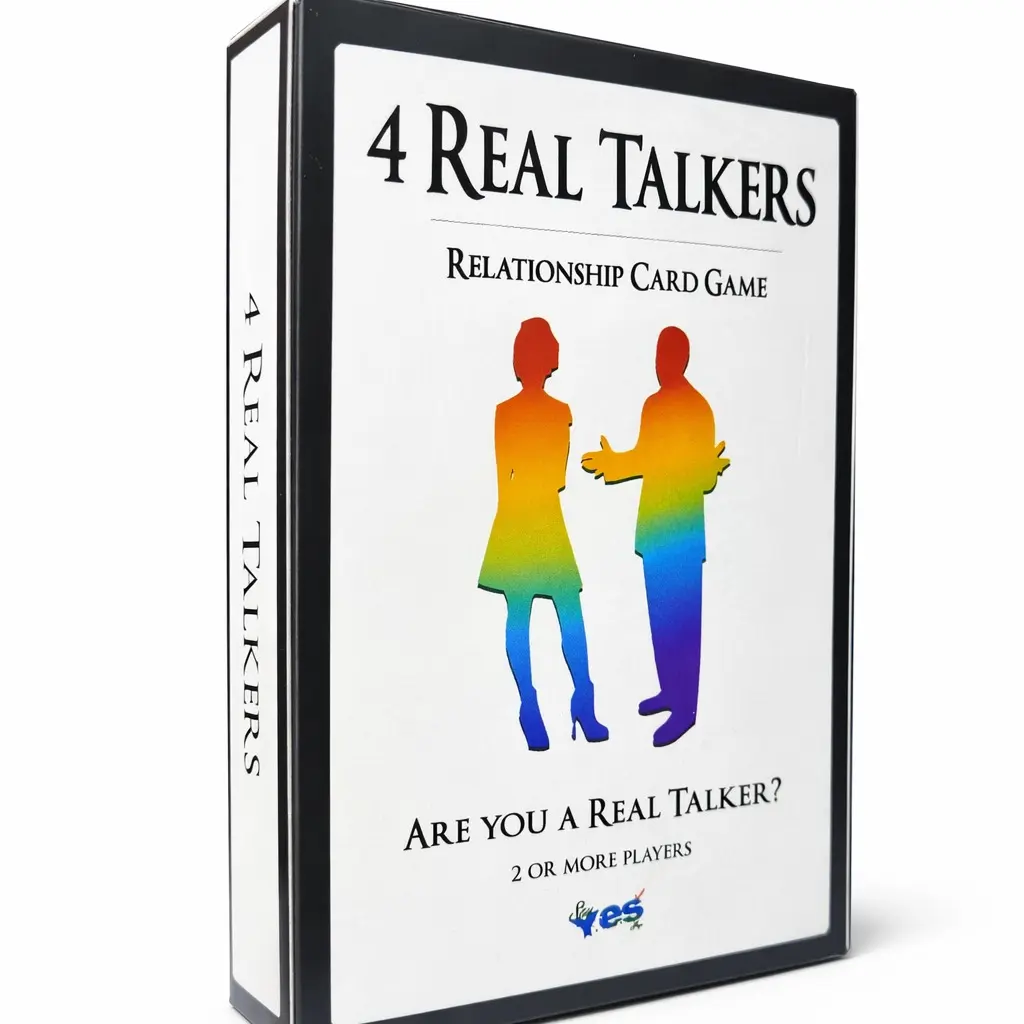 4 REAL TALKERS Relationship Card Game Ultimate Adult Icebreaker for Dates Parties Couples Singles and Friends Travel Friendly Versatile