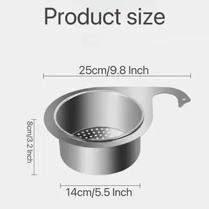 Stainless Steel Swan Sink Strainer Basket, Kitchen Drainage Colander with Durable Mesh Design, Efficient Water Filter, Easy-Clean Strainer Utensils for Home Kitchenware