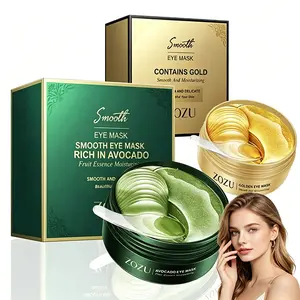 Avocado & Gold Eye Patches - Day Use Avocado Eye Patch & Night Use Gold Eye Patch - Natural Hydrating Eye Mask, Alleviates Puffiness, Calms Dry Skin, Daily Eye Care Supply