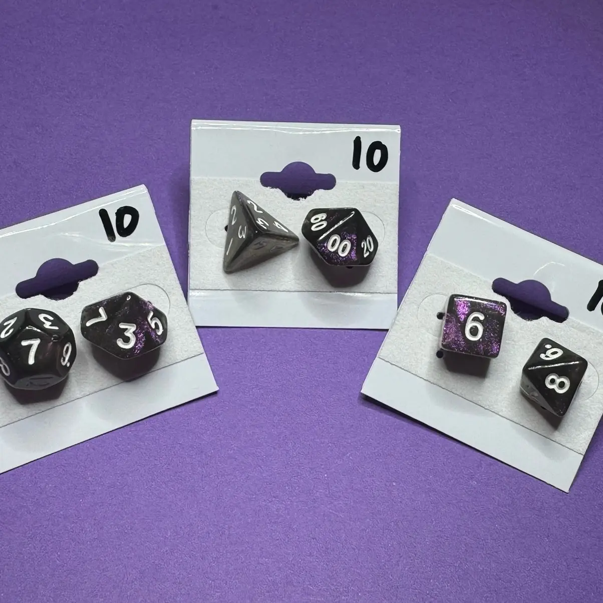 Mini dice earring studs for DnD lovers