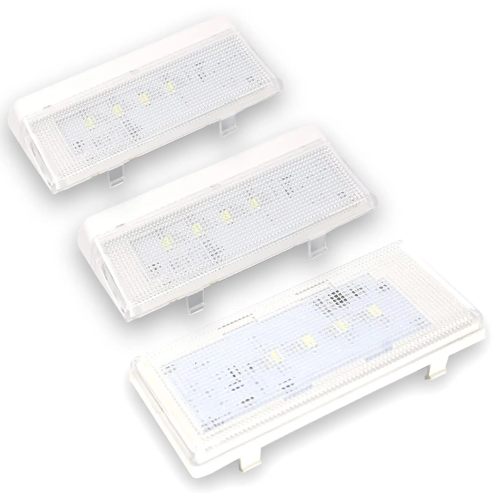 NEW Refrigerator LED Light Set (1 PCS W10515058, 2 PCS W10515057) with Tapered Lens, Bezel, 30000hrs Lifespan, Replaces WPW10515058, W10522611, AP6022533, PS11755866, WPW10515057, No Compatibility Issues Note, 30,000Hrs