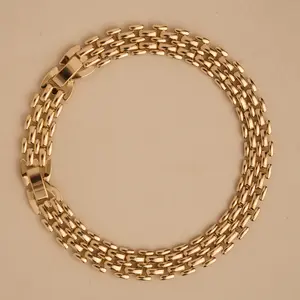 Meraki Women's Golden Chunky Chain Anklet 9+2 Inch Summer Beach Foot Jewelry  Durable Fade-Resistant Tarnish Free Fashion Accessories