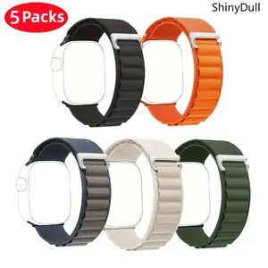 5-Pack Plastic Head C Buckle Nylon Watch Bands for Apple Watch – Alpine Loop Strap 38–49mm (Series 1–10, SE, Ultra/Ultra 2)