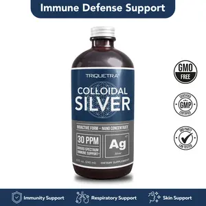 Colloidal Silver Liquid Supplement - 99.99% Pure, 30 PPM Concentration, Immune Support - Vegan, GMO-Free, Allergen-Free - Glass Bottle Colloidal Silver Liquid Supplement - 99.99% Pure, 30 PPM Concentration, Immune Support - Vegan, GMO-Free, Allergen-Free - Glass Bottle