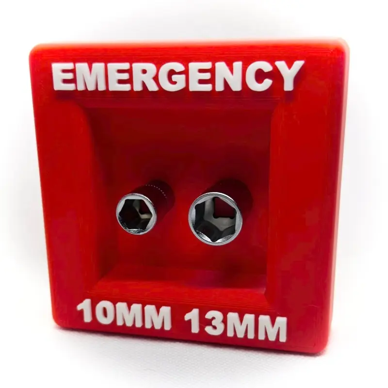 Emergency 10mm and 13mm socket holder Emergency 10mm and 13mm socket holder