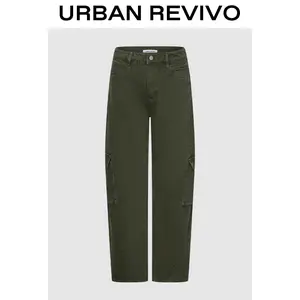 URBAN REVIVO Seamed Barrel Jeans UYV850157 Streetwear Pants
