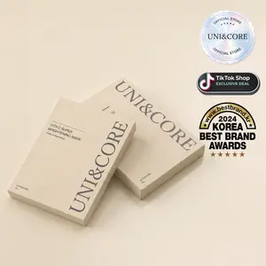 [UNI&CORE] VITA C BRIGHTENING Facial Mask Twin Pack | (5 Sheets) 2.8 oz. (80g) x2 | with Pure Vitamin C stabilized in Korea