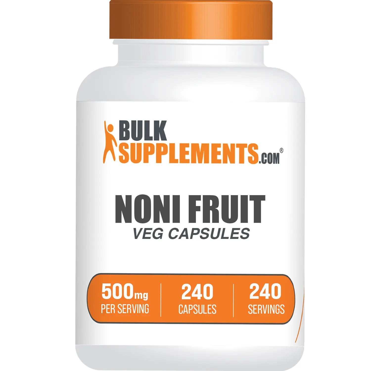 BulkSupplements - Noni Fruit Capsules - Immune - Digestive Support - 240ct - 500mg per Serving