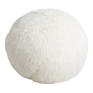 Round White Snowball Throw Pillow, Decorative Pillow, Throw Pillows for Bed Couch, Decorations Pillow for Sofa, Living Room, Office, Bedroom