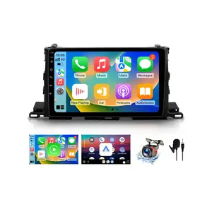 10 Inch Android 13 Car Stereo for Toyota Highlander 2014-2019, Wireless CarPlay Android Auto, Touchscreen GPS Navigation Head Unit