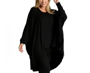 INSTANT FIGURE InstaWrap Shawl Cardi Top with Cuffs 169COCT – Women’s Versatile Wrap Cardigan, Convertible High-Low Top, Soft Stretch Fabric, Travel-Friendly Layering Piece, Made in USA