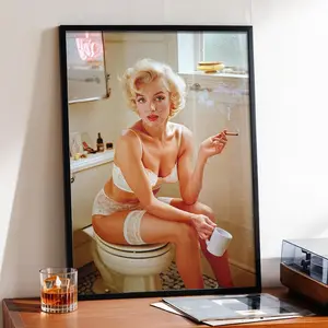 Marilyn Monroe Toilet Pop art Poster No Frame