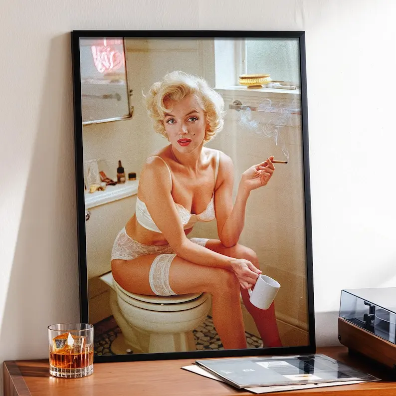 Marilyn Monroe Toilet Pop art Poster No Frame