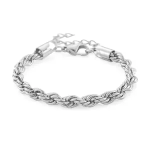 Shop LC Rope Chain Bracelet in Stainless Steel 7-9In