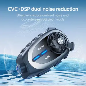 MOKATA Q29 Motorcycle Helmet Bluetooth Headset500m Intercom 1080P 120° Wide-Angle Riding RecordingHelmet-Mountable Earphones