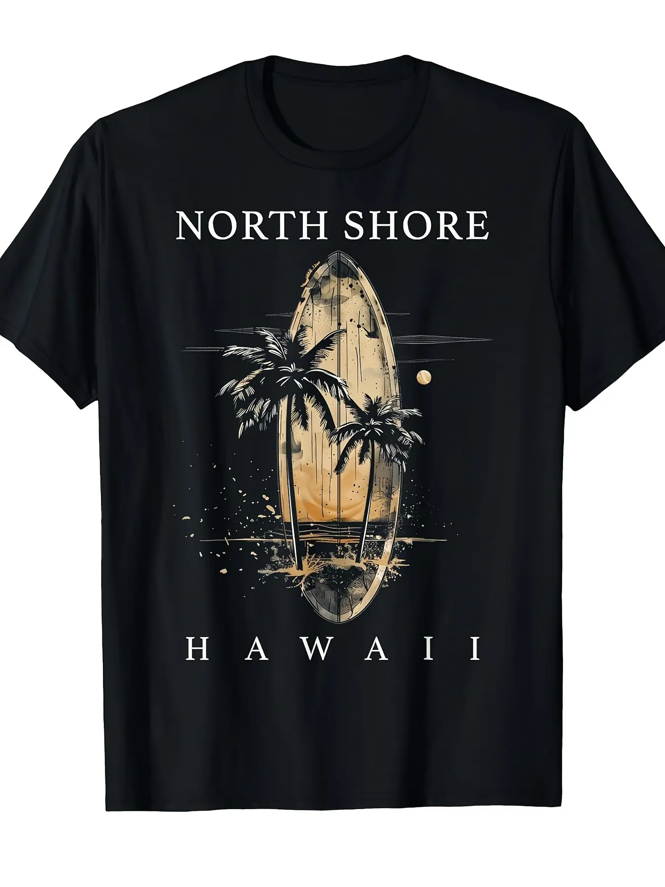 Surf Board North Shore Hawaii Oahu Haleiwa Surfer unisex soft cotton short sleeve t shirt, vintage graphic casual tee for men women teens, perfect birthday holiday gift for camping travel gym daily street  wear