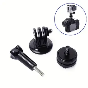 Action Camera Tripod Mount Adapter 1/4" - 20 Conversion Adapter Converter Compatible, Gopro Threaded Adapter, Action Camera Tripod Adapter Compatible with GoPro Max, GoPro Hero, DJI Osmo Action Camera