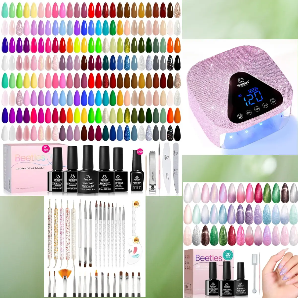 100 Colors-A+20Colors Pearl&Cat Eye+Lamp+31Pcs Pen