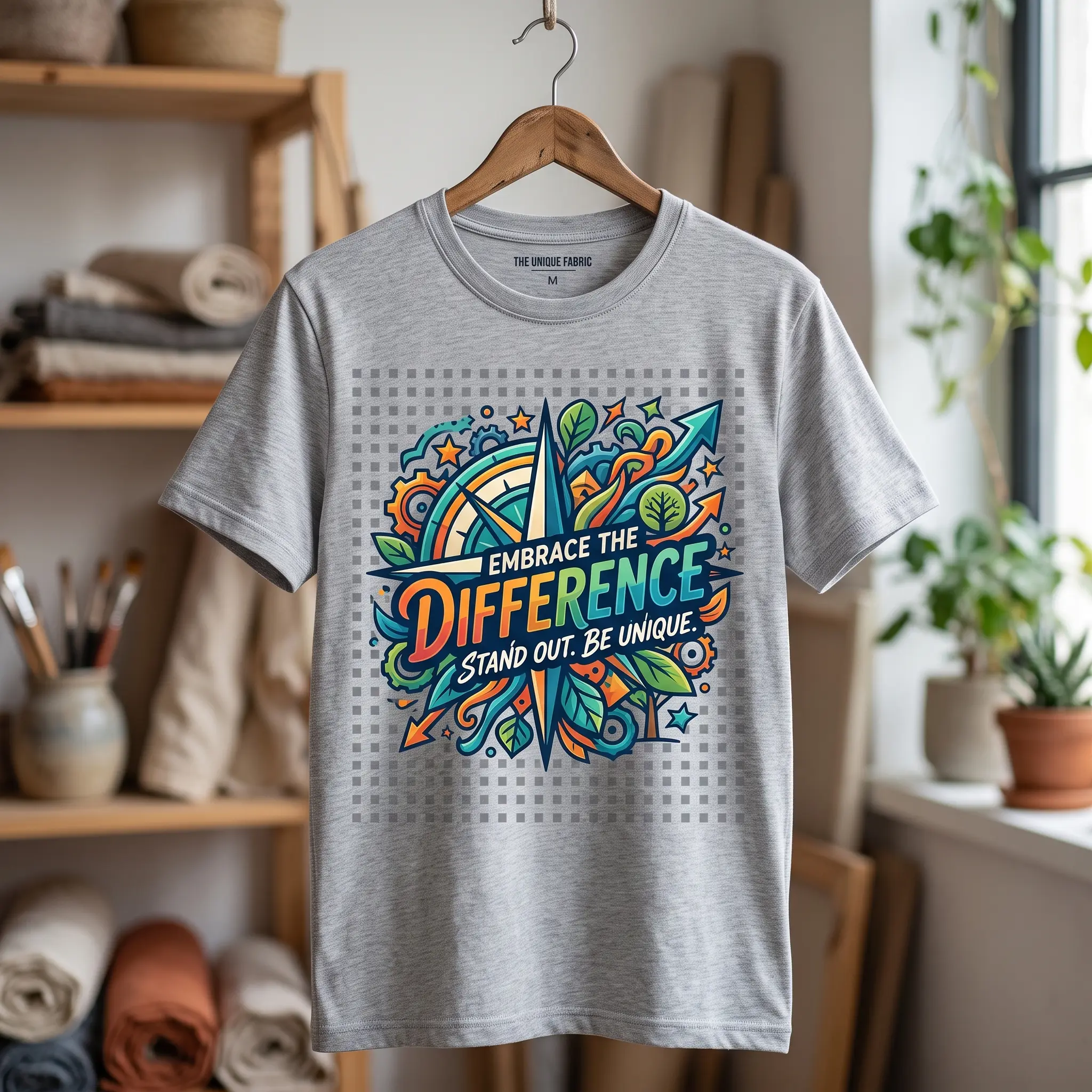 Difference Graphic Tee, Inspirational Stand Out Design T-Shirt, Unisex Casual Everyday Shirt