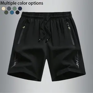 Men's Summer Ice Silk Lightweight Gym Shorts - Mid-Thigh Loose-Fit Athletic Shorts for Running, Hiking, Lightweight Shorts, Men's Gym Shorts