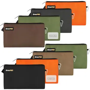 8 Pack Canvas Tool Bag Zipper Tool, 12" Pouches, Multipurpose Organizer Bags with Dependable Zippers