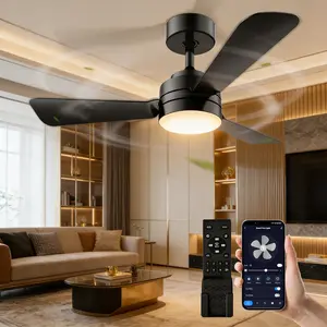 28”Ceiling Fans With Lights,3000 - 6500K Adjustable Color Temperature,App&Remote Control,Easy-to-Install,Flush Mount,For Bedroom, Living Room, Kitchen