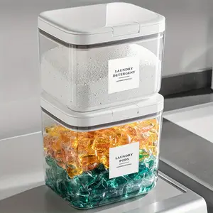 Laundry Storage Bag with Lid 1 Pack for Organizing Detergent Powder Dryer Balls Scented Beads Home Cleaning Supplies Laundry Room Accessories