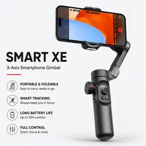 Axis Gimbal Stabilizer For Smartphone, Upgraded Face Tracking Focus Wheel Foldable IPhone Gimbal For IPhone/Android Phone Gimbal Vlog Recording Smart XE