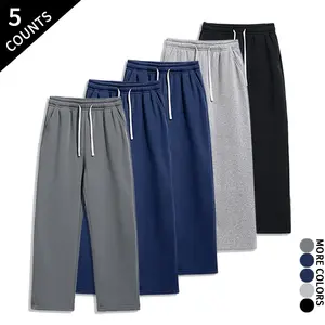 “5-Pack/5 Counts” Extra-Large Ultra Wide Leg Sweatpants, 5-Piece Set — Non-Restrictive for Everyday Casual Wear