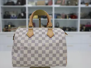 Pre-owned Louis Vuitton CANVAS Tote Bags SPEEDY 25 DAMIER AZUR