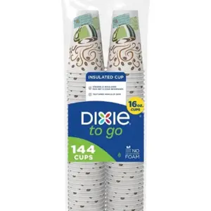 Dixie to go Insulated Paper Cups 16 fl. oz., 144 ct. Convenient For Serving