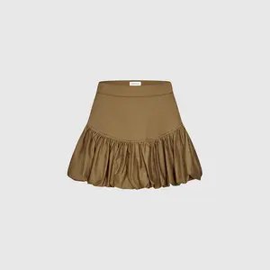 URBAN REVIVO Elastic Waist A-Line Skirt for Women springtok Casual Womenswear