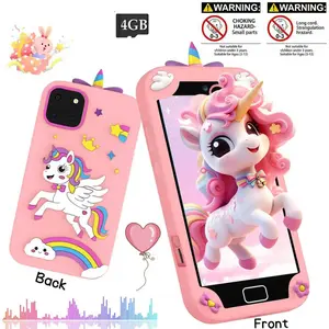 Kids' Smart Toy Phone With 4-Inch Touch Screen, Dual Cameras & Fill Light, Music Player, Over 20 Puzzle Learning Games And Multiple Wallpapers, Ideal Gift For Children Aged 3-12 On Christmas And Birthdays