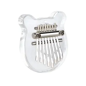 Mini Kalimba 8 Key Portable Piano for Beginner Kids, Adult, Musical Marimba with Pendant Gift Heart