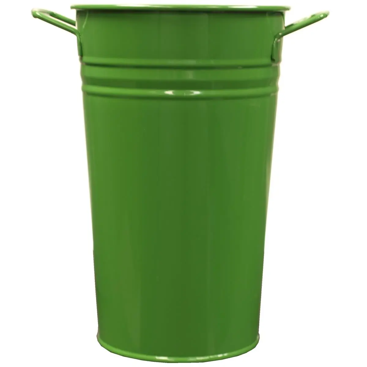 Houston International Trading 8295E AG Enameled Galvanized Vase, AppleGreen, 2 Lbs, Cylinder