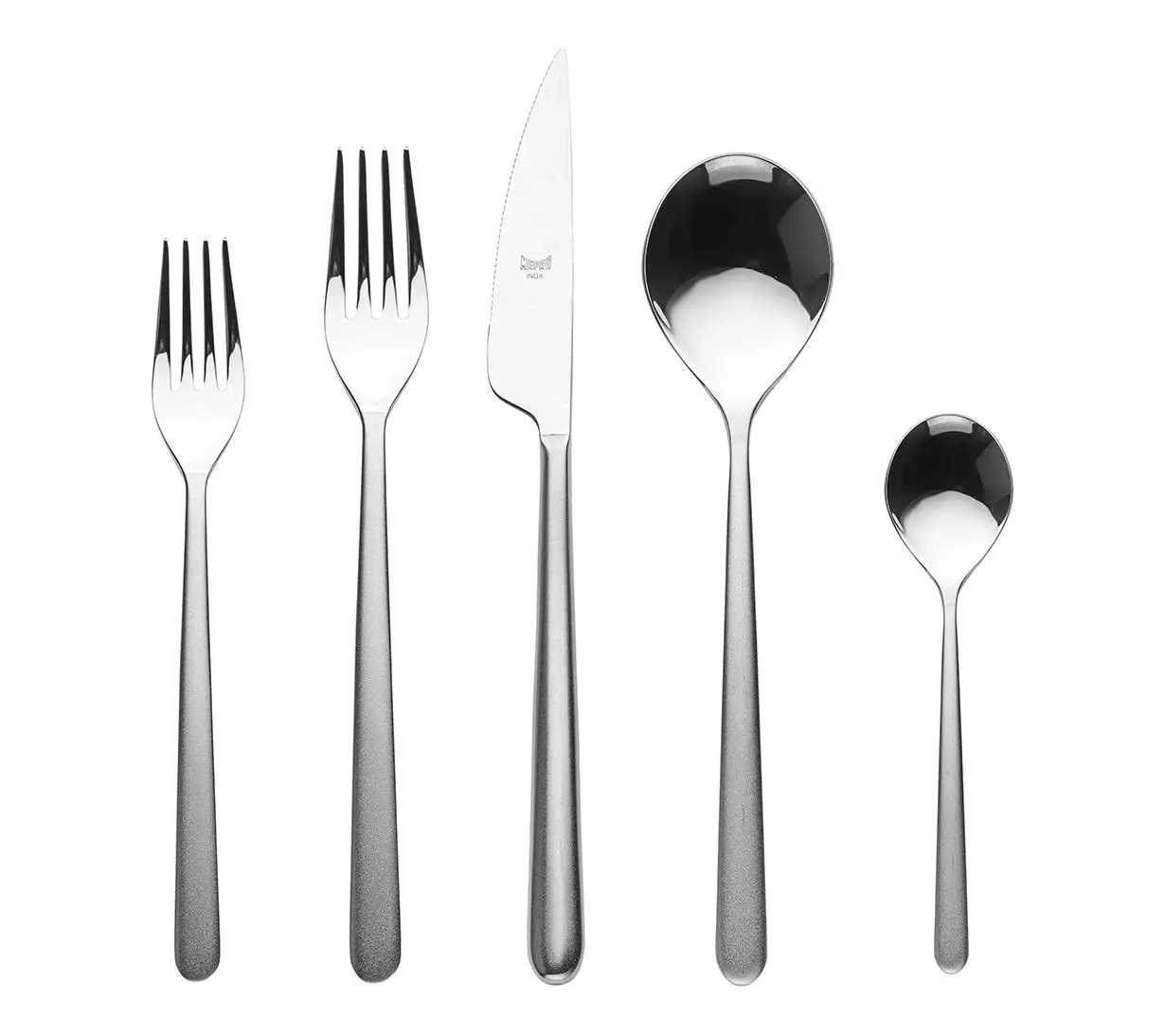 Mepra 5 Pc Linea Flatware Set - Frozen Mepra 5 Pc Linea Flatware Set - Frozen
