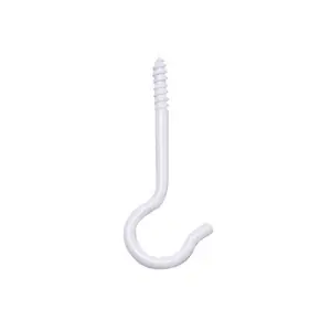 Panacea Products  2.6 x 0.7 in. Ceiling Plant Hook, White - Pack of 5