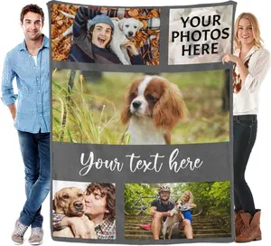Personalized Dog Memorial Blanket with Photo, Loss of Dog Sympathy Gift, Custom Dog Blanket Pet Memorial Gifts for Dogs, Dog Mom Birthday Gifts