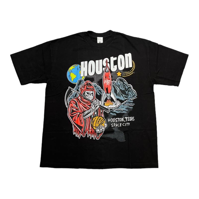 Warren Lotas Houston Rockets Space Exploration Short Sleeve Tee Shirt Black