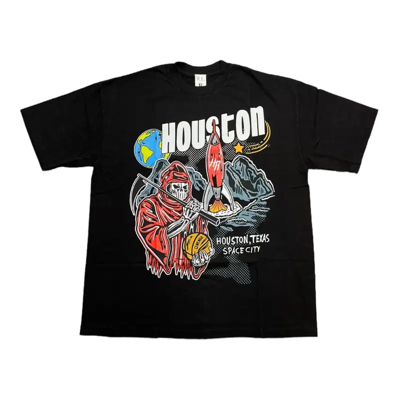 Warren Lotas Houston Rockets Space Exploration Short Sleeve Tee Shirt Black