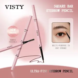 VISTY Waterproof Micro-Fork Eyebrow Pencil, Long-Lasting Brow Pen for Natural Hair-Like Strokes, Smudge-Proof Makeup Tool for Daily Use & Soft Glam
